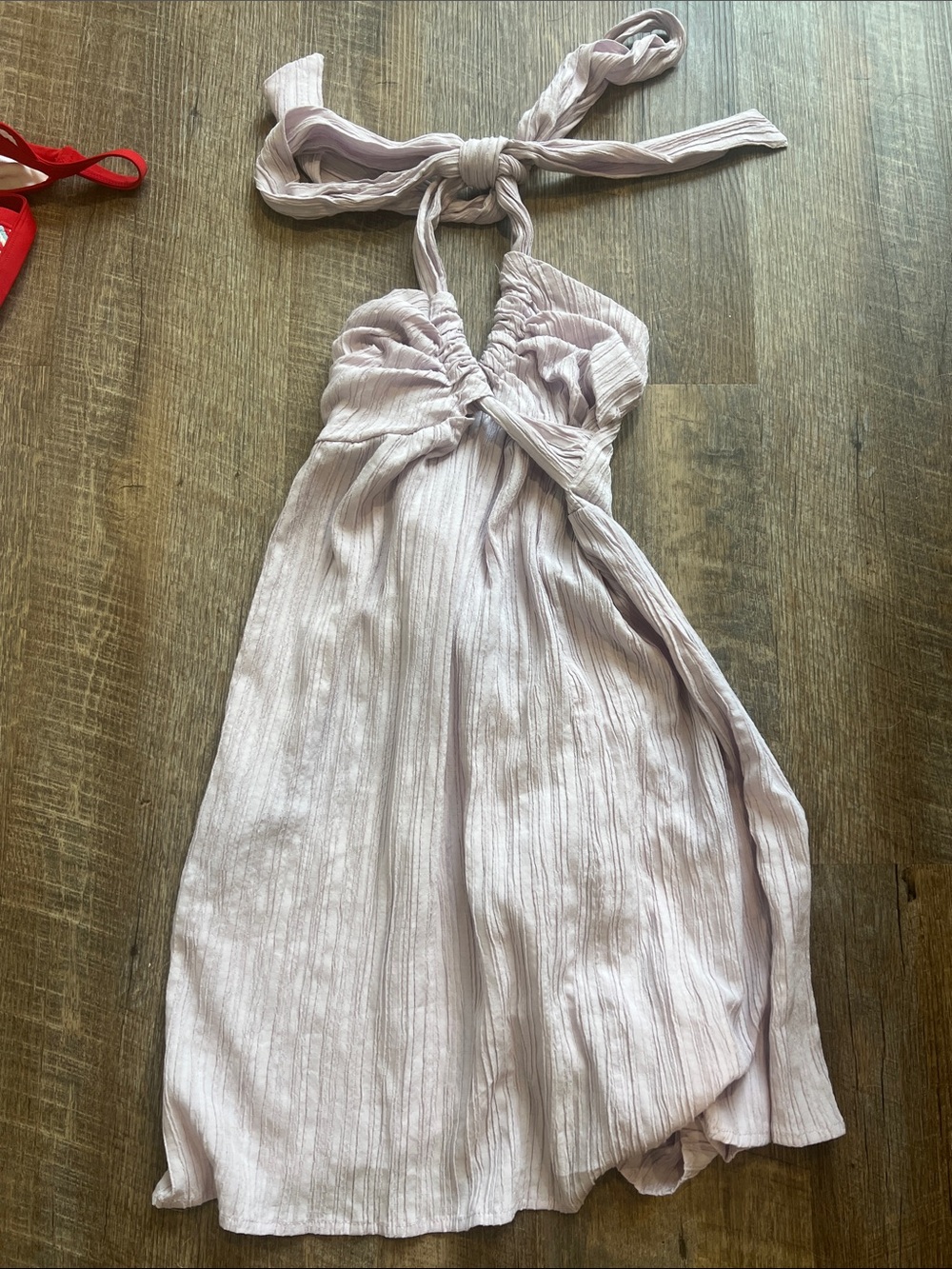 SHEIN Light Lavender Halter Cutout Summer Dress